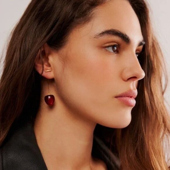Anthropologie Cherry Drop Earrings - Picture 1 of 2